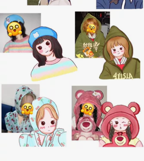 特惠！豆豆眼卡通头像真人照片照片转手绘q版...
