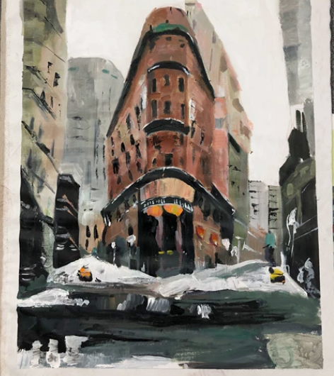 #万物皆可挂闲鱼 纯手绘街景风景油画作品 ...