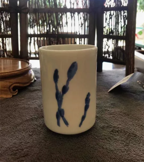 日本青花主人杯 品相完美，全品，手绘的，特...