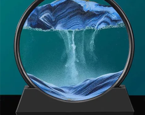 流沙画摆件解压沙漏酒柜电视柜办公桌面装饰品...