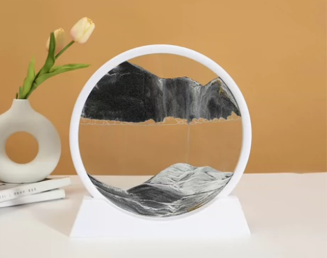【3d创意流沙】解压艺术客厅摆件山水沙漏家...