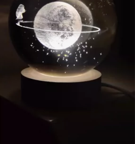 全新宇宙系列水晶球小夜灯摆件桌面装饰，插电...