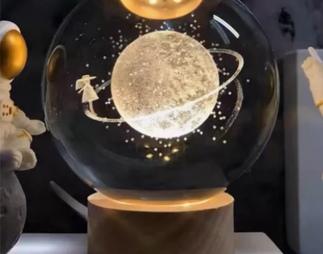 【实体店关闭】宇宙系列水晶球小夜灯桌面卧室...