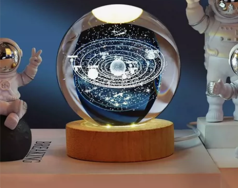 发光水晶球宇宙小夜灯桌面卧室摆件情侣闺蜜学...