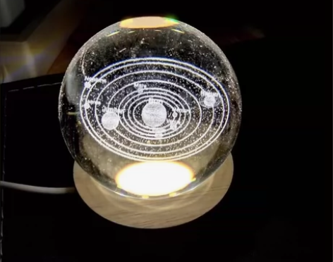 宇宙发光水晶球小夜灯情侣闺蜜生日创意礼物摆...