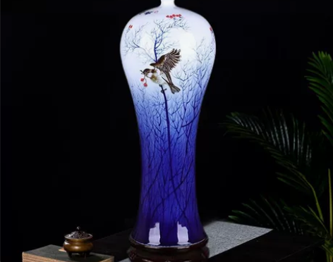 收藏品陶瓷瓶  景德镇陶瓷器大花瓶大师手绘...