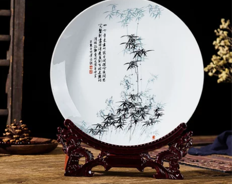 景德镇陶瓷器盘饰品客厅家居工艺品中式装饰品...