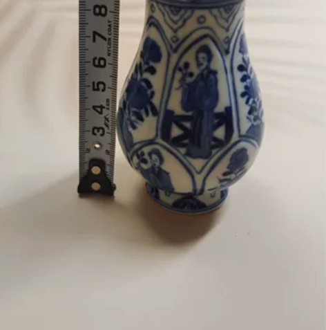 晚清青花小瓶，尺寸如图，品相如图，全美品老...