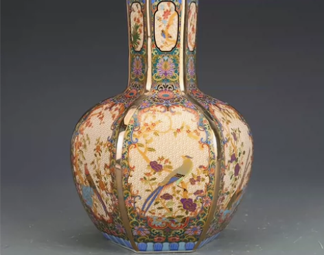 捡漏！低价出！乾隆珐琅彩天球瓶古瓷器古董古...