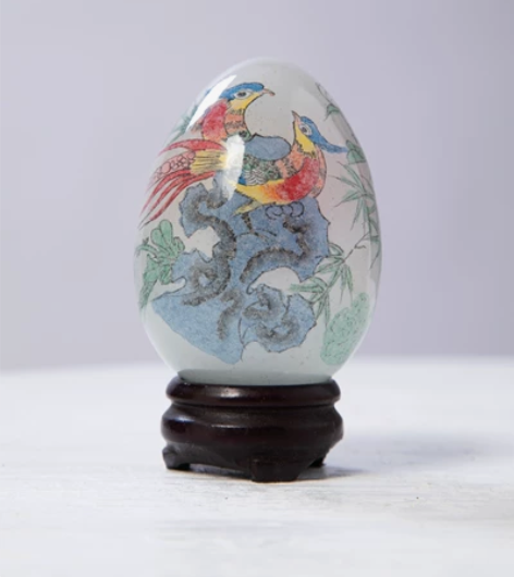 日本回流 工艺品摆件 内绘满工 蛋 全新全...
