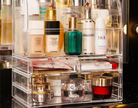 【38活动价】化妆品收纳盒桌面化妆盒网红透...