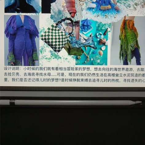 裘皮服装设计效果图随缘送灵感版、款式图、面...