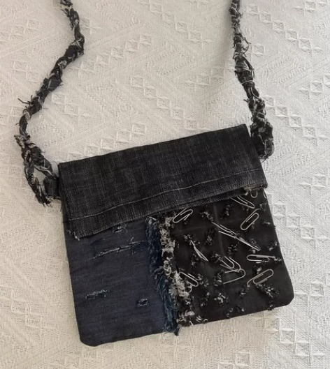 服装设计作业 面料再造 牛仔包包 全新 全...