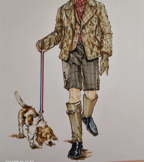 马克笔服装画  时装效果图 服装效果图 接...