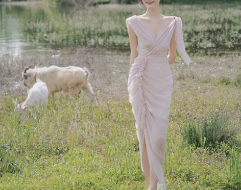 ?拾日复古美学 气质高级感连衣裙女夏法式小...