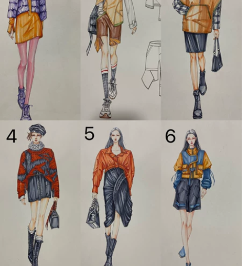 服装设计 马克笔效果图手绘画、代画马克笔 ...