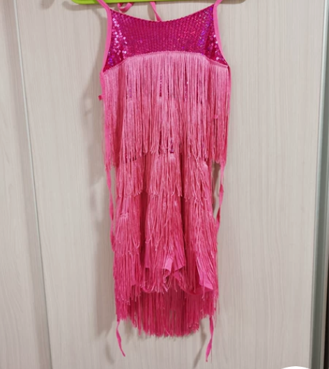 女童流苏拉丁舞演出服练功服 淘宝入 下面...