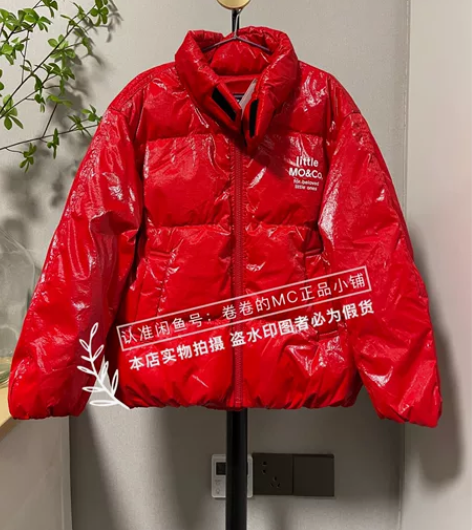 little moco 全新正品童装亮皮防...