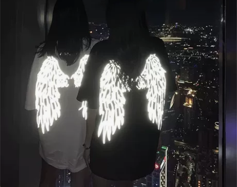 【新款 休闲式】黑暗系反光翅膀短袖T恤男潮...