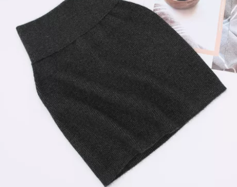 秋冬新款羊绒包臀半身裙短款高弹力一步裙加厚...