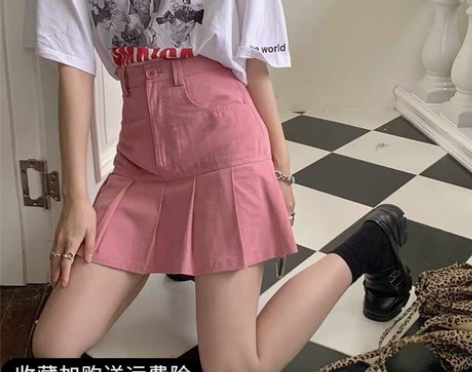 辣妹牛仔半身裙女2022春夏新款韩版百搭高...