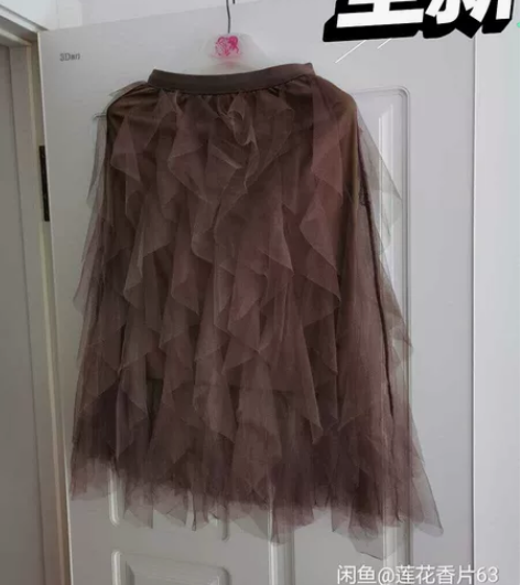 欧根纱蛋糕裙，九九成新，淑女坊十足，飘逸漂...