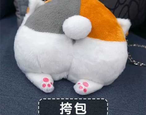 夏目友人帐 猫咪老师斜挎包包二次元可爱屁股...