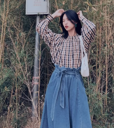 H##amp；amp；M系腰绑带花苞裙 感...