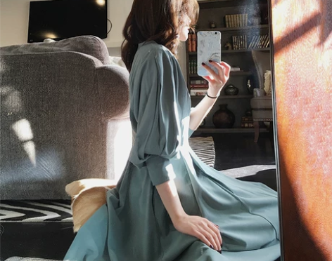 ◆ASM◆春装 复古气质花苞袖百褶裙子TO...