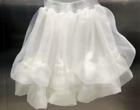 韩国东大门秋季新款可爱双层花苞蓬蓬裙高腰显...