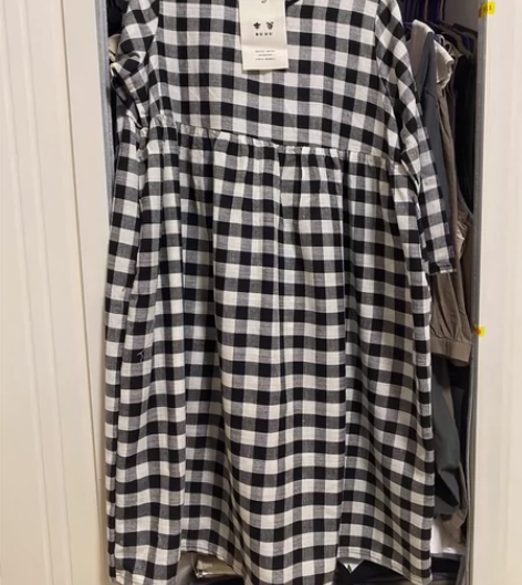 布谷棉麻格子连衣裙文艺风女裙 感兴趣的话点...