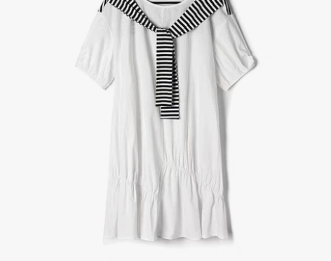 超仙白色连衣裙女夏天新款法式宽松显瘦森系遮...