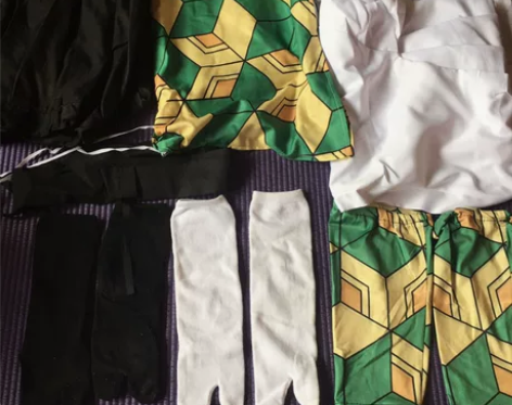 鬼灭之刃锖兔cos 大全套缺腰带上蝴蝶结剑...