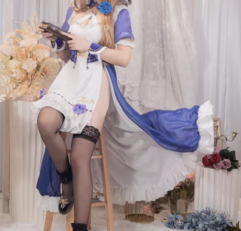 Uwowo悠窝窝 原神 丽莎 同人女仆 c...