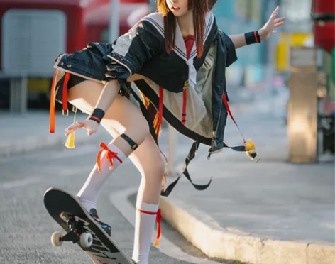 初兽猫 尾款 原神胡桃 滑板女孩 同人 c...