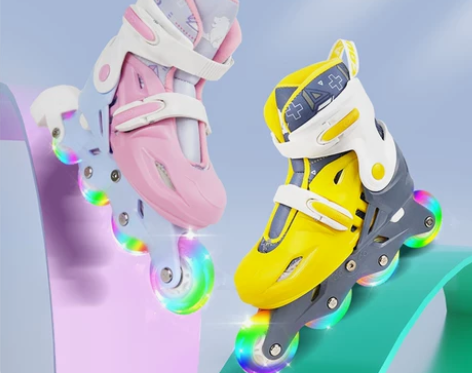 美洲狮旱冰鞋 轮滑鞋儿童溜冰鞋初学者全套装...