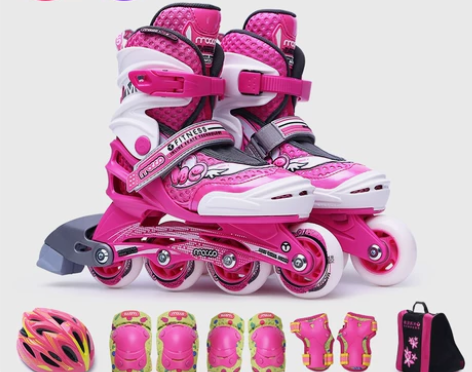 米高轮滑鞋儿童溜冰鞋3-6岁直排旱冰鞋男女...