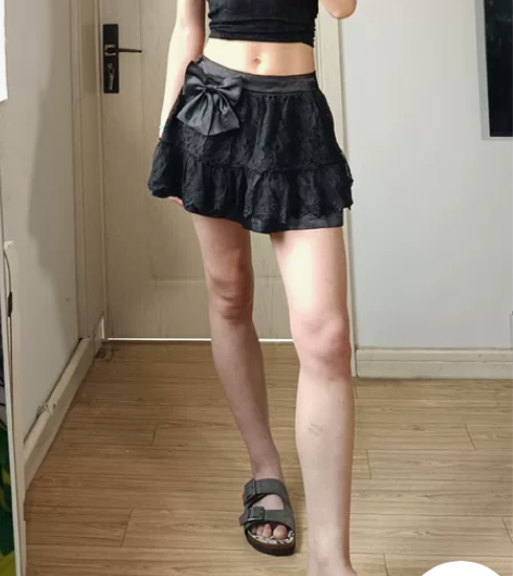 vintage古着感千禧辣妹蕾丝蝴蝶结蛋糕...