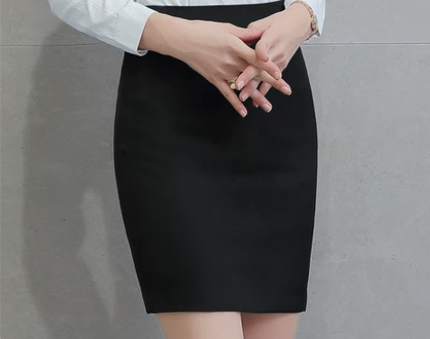 黑色职业短裙女2021新款修身包臀工装半身...