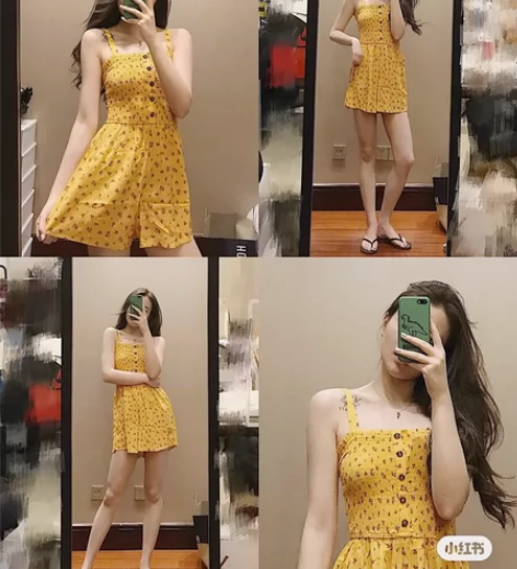 Hollister连体裤 小红书张咸同款 ...