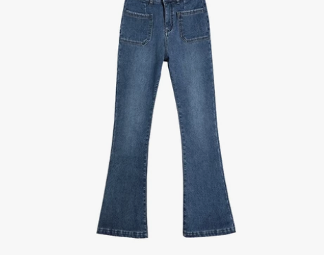 哲娜纯微喇叭牛仔裤马蹄裤拖地长裤（M码?包...