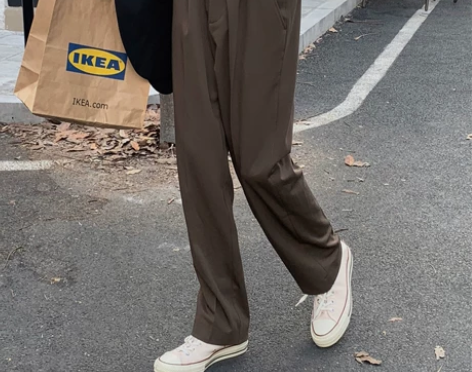 高腰休闲裤 高腰休闲直筒裤Eli 四季通用...