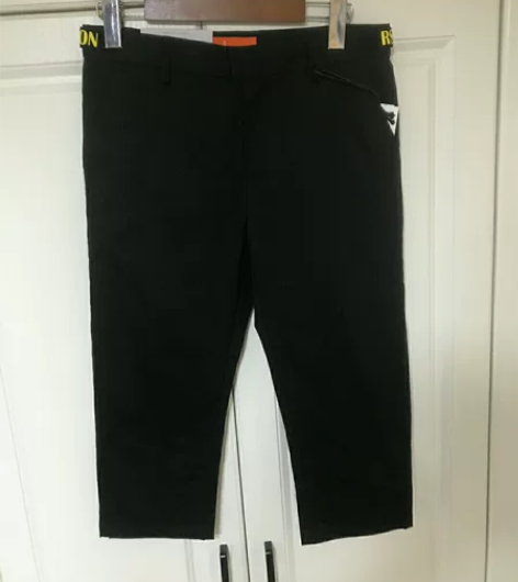 包邮498元瑞弗史东七分裤男潮牌黑色rs短...