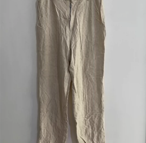 低价包邮女士复古 孤品 古着休闲裤 棉麻料...