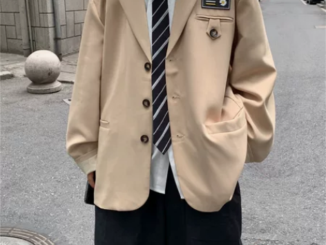 学院风港风dk雅痞小西服男宽松超火ins潮...