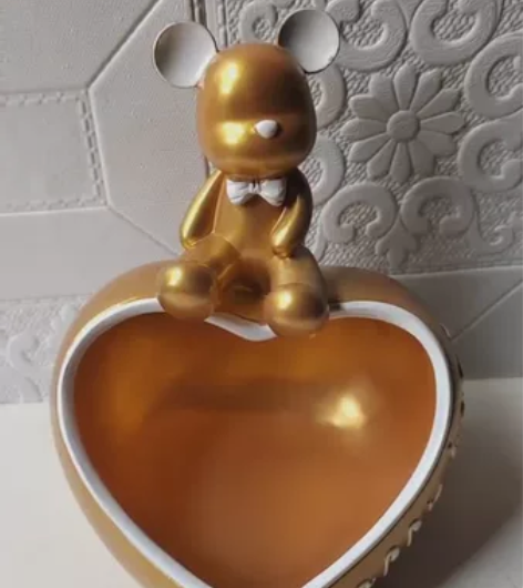 钥匙收纳摆件家居装饰品玄关暴力熊客厅乔迁新...