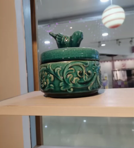 做旧款小鸟陶瓷储物摆件，限自取不邮寄！！！...