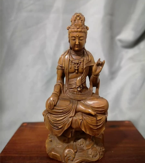 日本回流木雕摆件雕像摆件佛像观音菩萨像木雕...