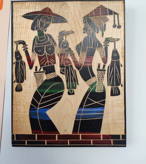 云南特色木雕一对 长28宽22厘米， 04...