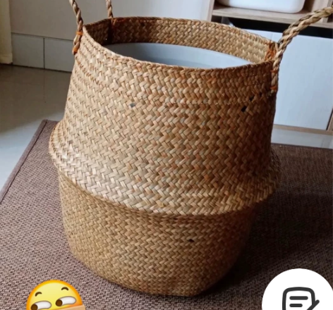 【花坊倒闭+送防水壳】草编织花篮龟背竹散尾...